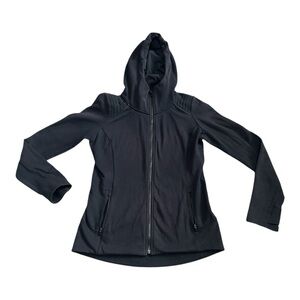 Athleta Women's Black Hooded Jacket! Size Small! Beautiful Details!